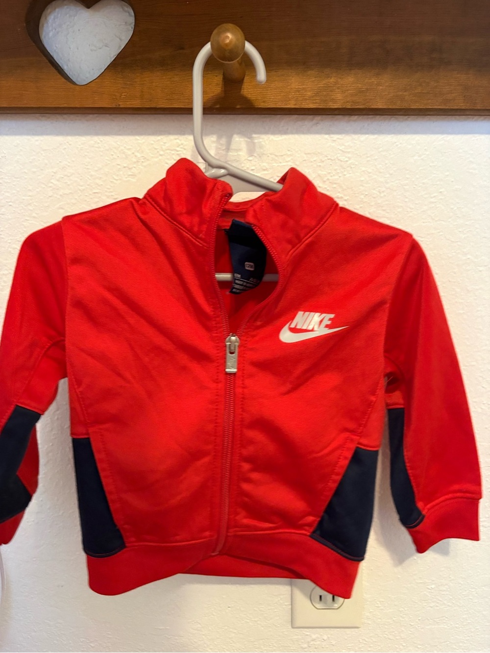 Nike Red and Black Kids Zip Jacket